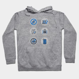 Cybersecurity Technical Controls Icons Hoodie